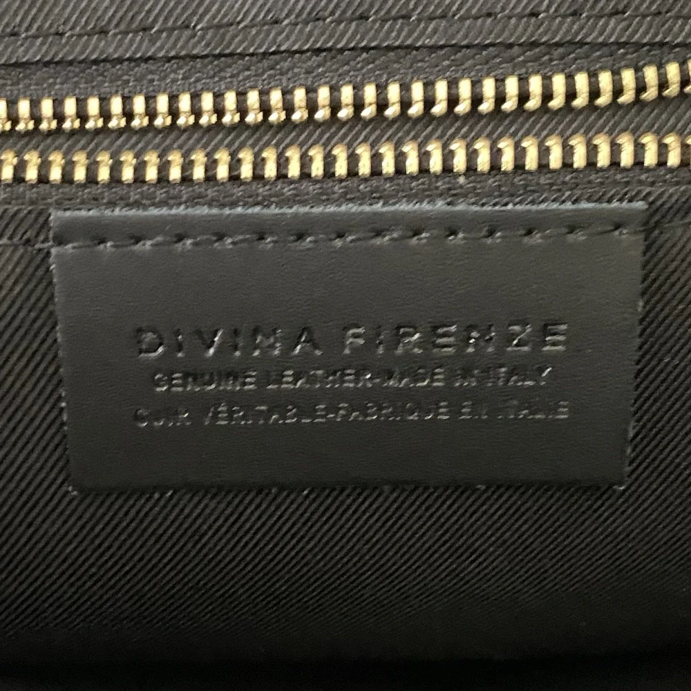 Divina Firenze Made in‎ ITALY Green & Tan Leather Womens Backpack Purse